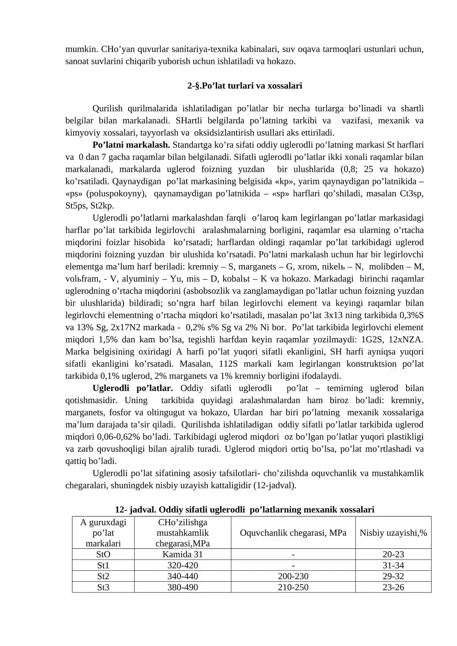 METALL QURILISH MATERIALLARI VA BUYUMLARNING ASOSIY XOSSALARI 3
