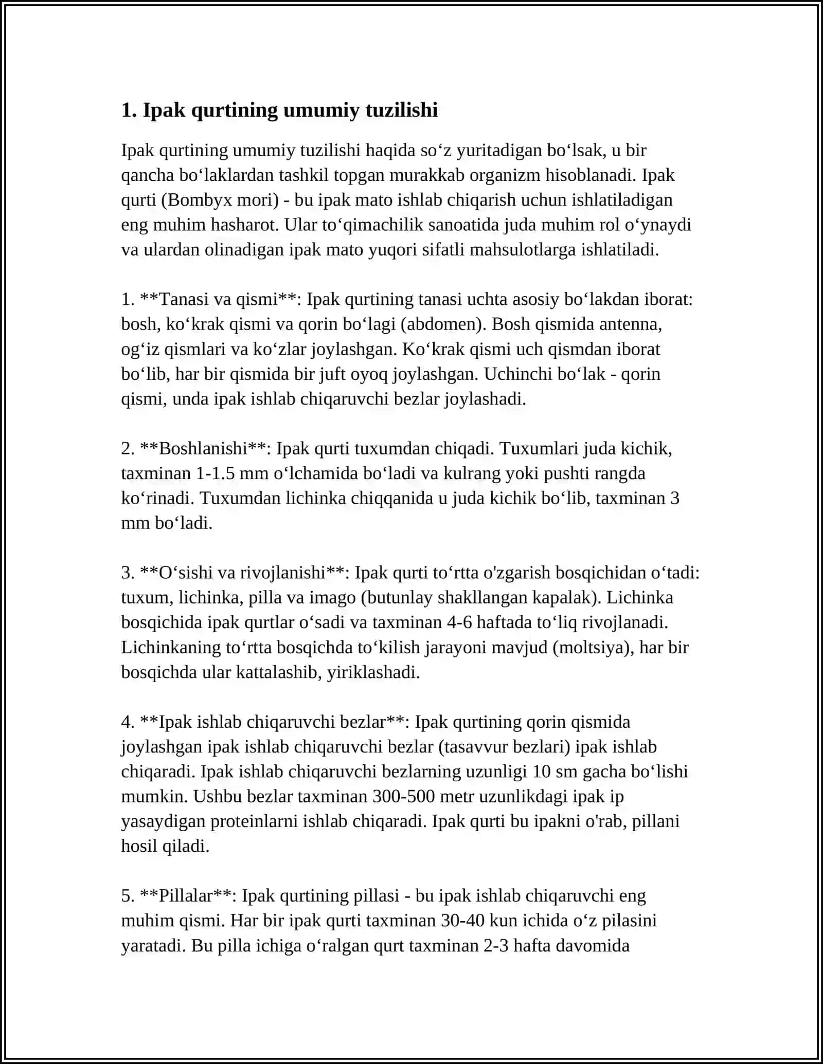 IPAK QURTINI MORFOLOGIK VA ANATOMIK TUZILISHI 3