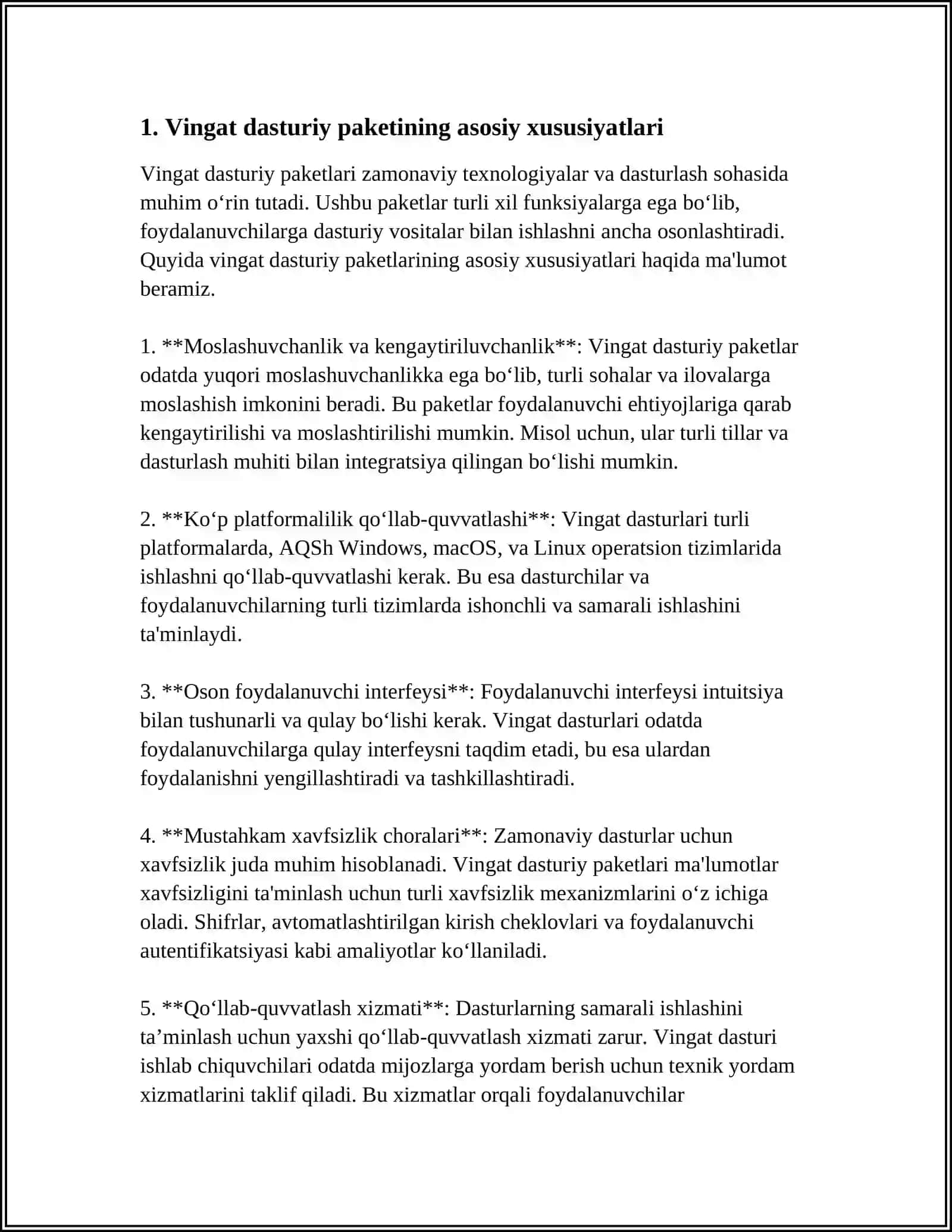 Vingat dasturiy paketlari 3
