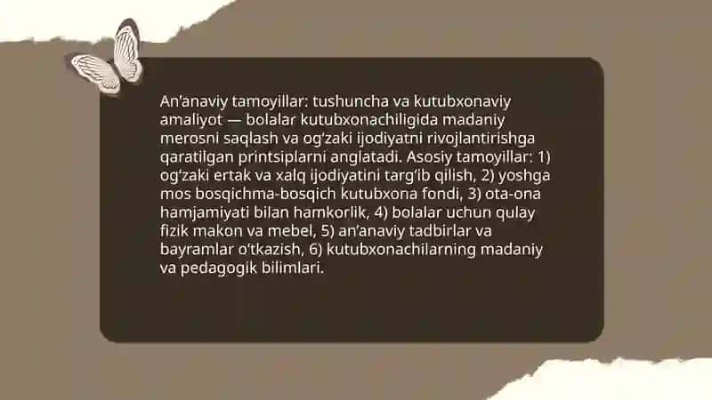 Kutubxonalarda bolalar bilan ishlashning an’anaviy tamoyillari 3