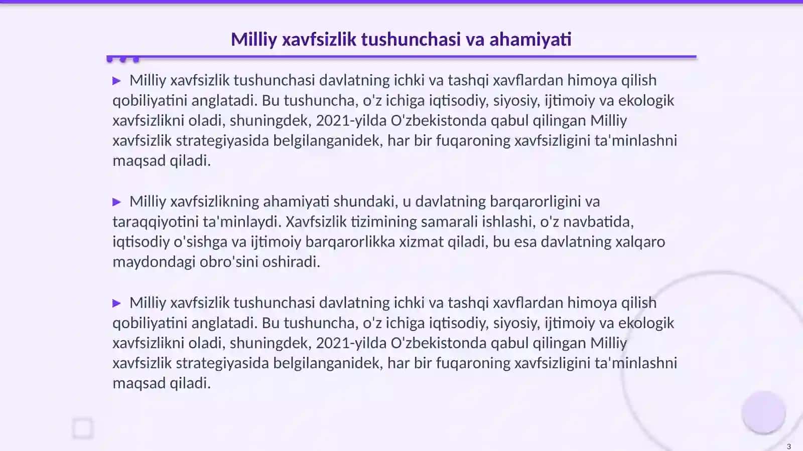 Milliy xavfsilik va mamlakat mudofaa qobilyatining mustahkamlanishi 3