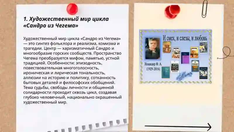Художественный мир цикла «Сандро из Чегема» 3