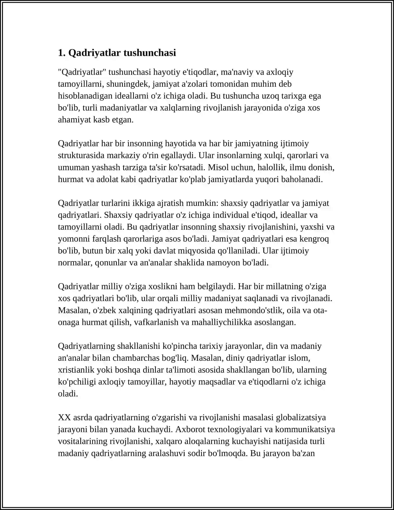 QADRIYATLAR FALSAFASI FANINING PREDMENTI MAQSADI VA VAZIFALARI 3