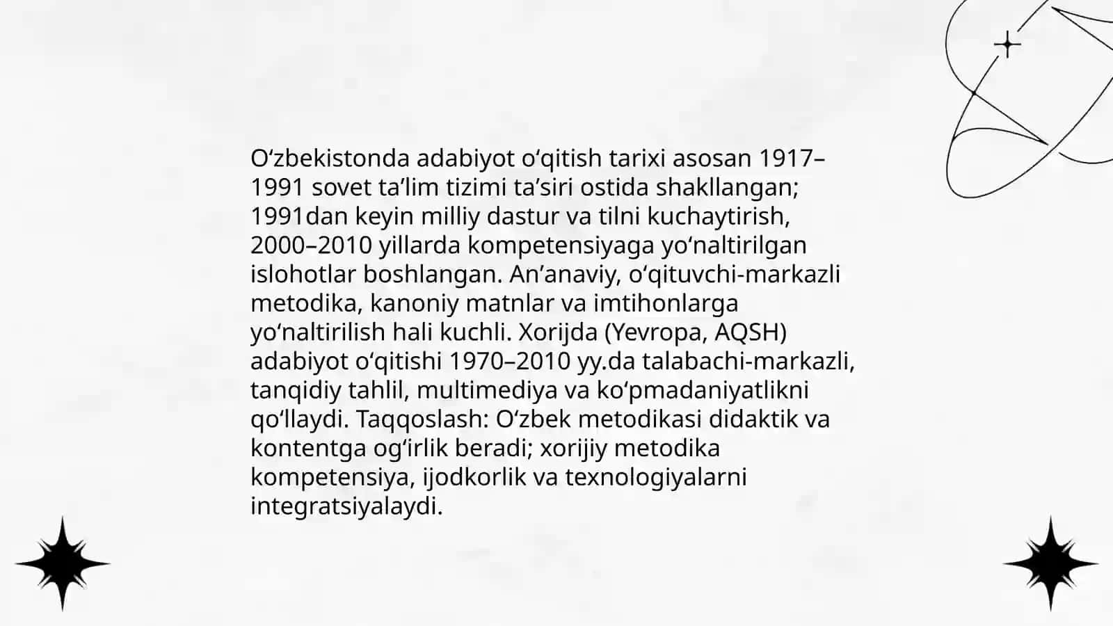 Oʻzbekiston va xorijdagi adabiyot oʻqitish metodlarining tarixiy rivoji va qiyoslanishi 3