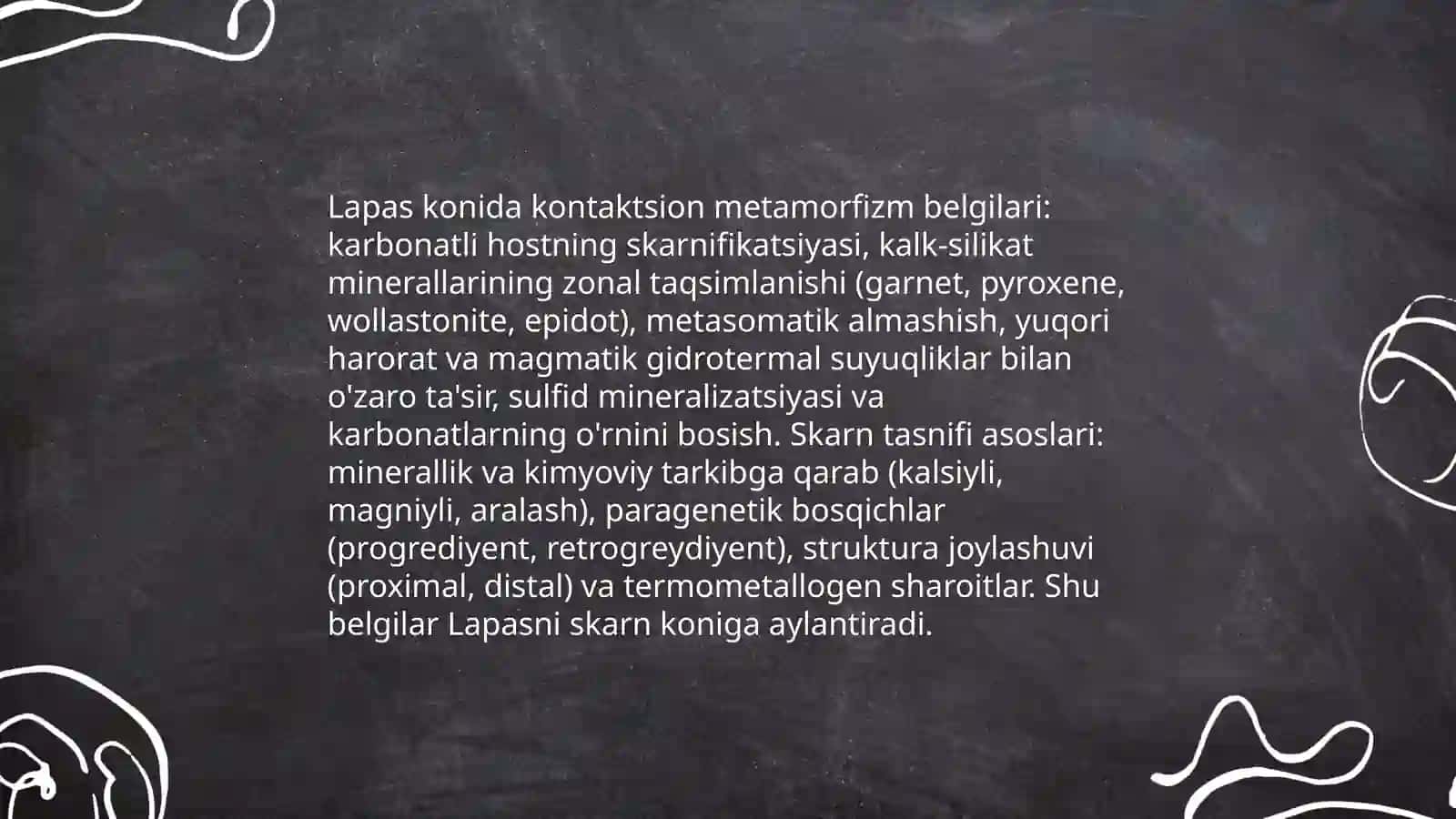 Nima sababdan Lapas kon skarn kon hisoblanadi 3