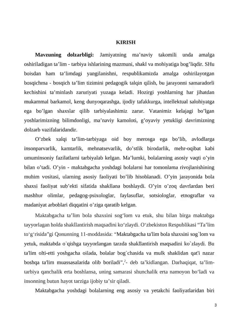 MAKTABGACHA YOSHDAGI BOLALARNING ROLLI-SYUJETLI O’YIN ASOSIDA XOTIRASINI RIVOJLANISHINI EKSPEREMENTAL O’RGANISH 3