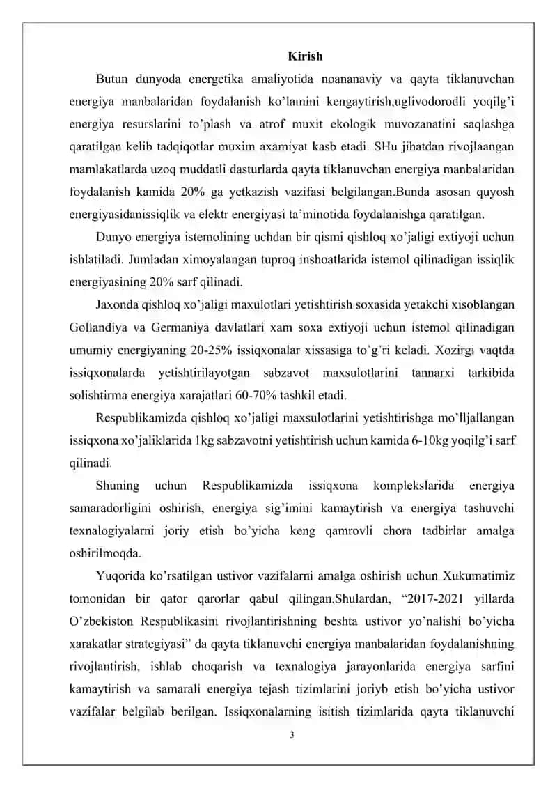 Quyosh issiqxonalarada issiqlik akkumulyatorlardan samarali foydalanish 3