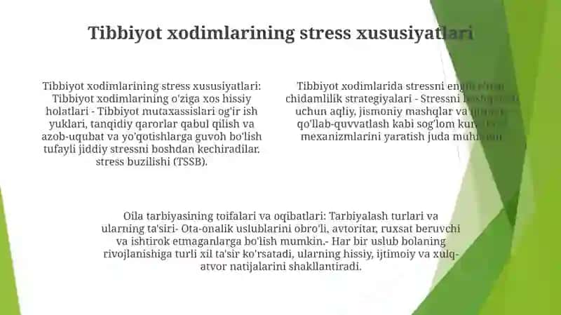 Tibbiyot Xodimlarida Emotsional Holatlarning O'Ziga Xosligi: Stress Va Uning Bosqichlarini Bartaraf Etish Yo'Llari 3