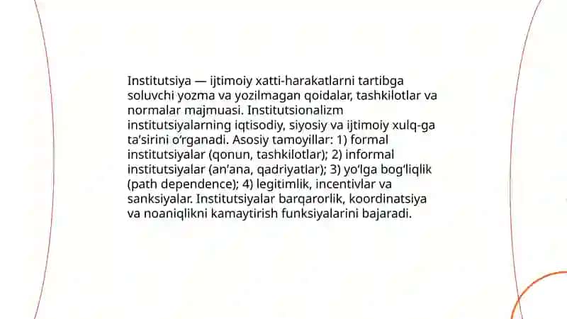 Institutsializm nazariyasi 3