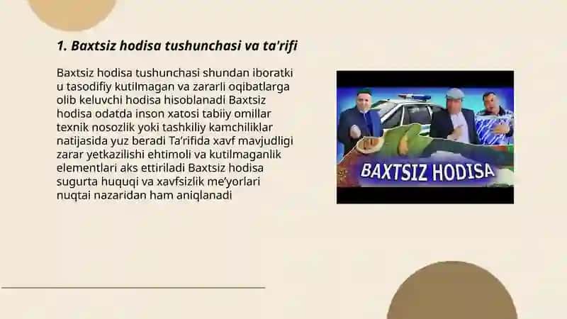 Baxtsiz hodisalarni ta'rifi 3
