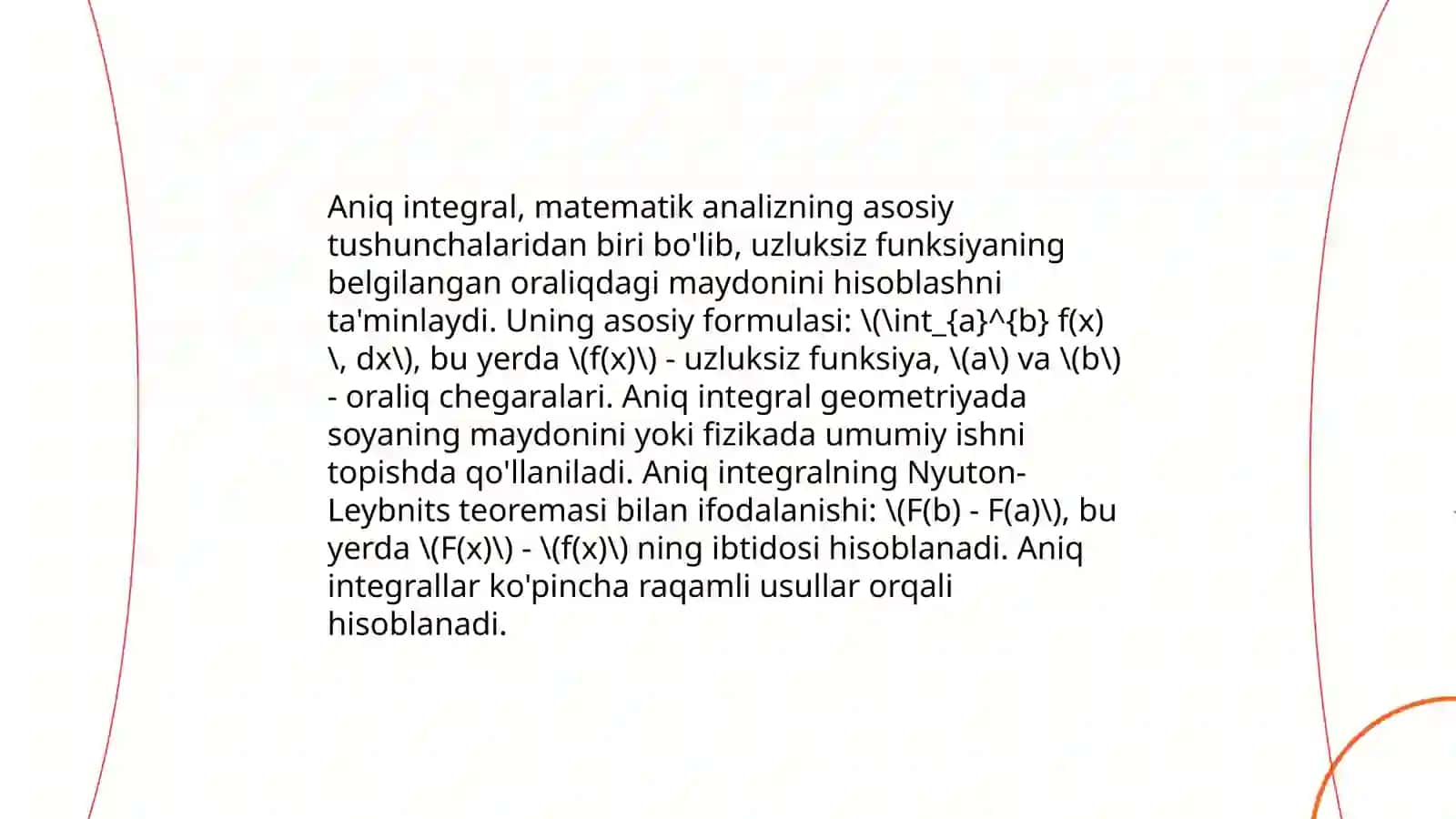 Aniq integral ta’riflari 3