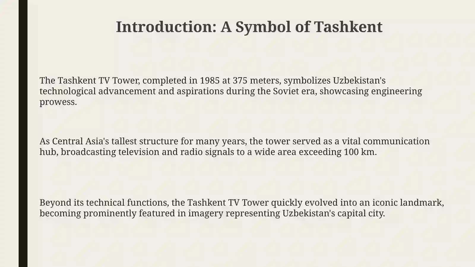 Mavzu: Toshkent Tele Bashqarma Kuzati 3