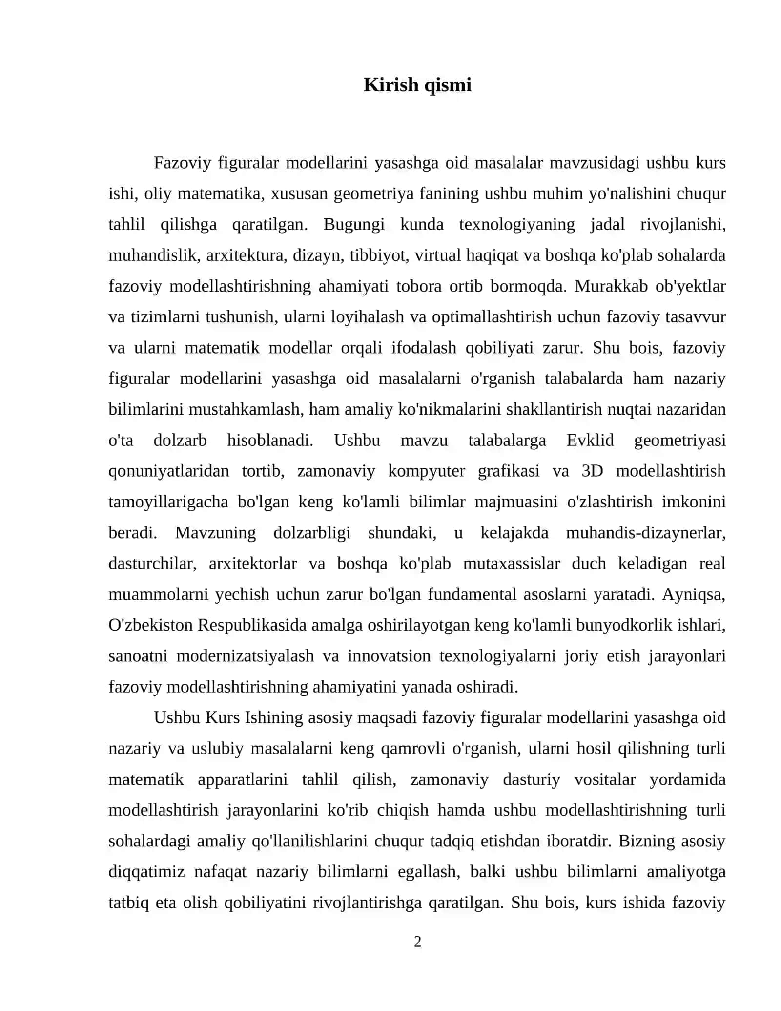 Fazoviy figuralarni modellarini yasashga oid masalalar 3