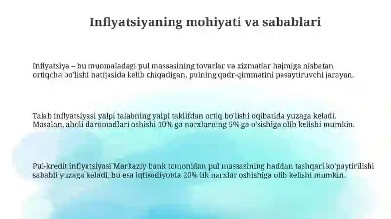 Inflatsiya va uning namoyon boʻlish shakllari 3