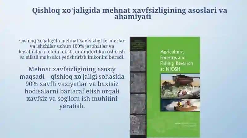 Qishloq xo'jaligida mehnat muhofazasi 3