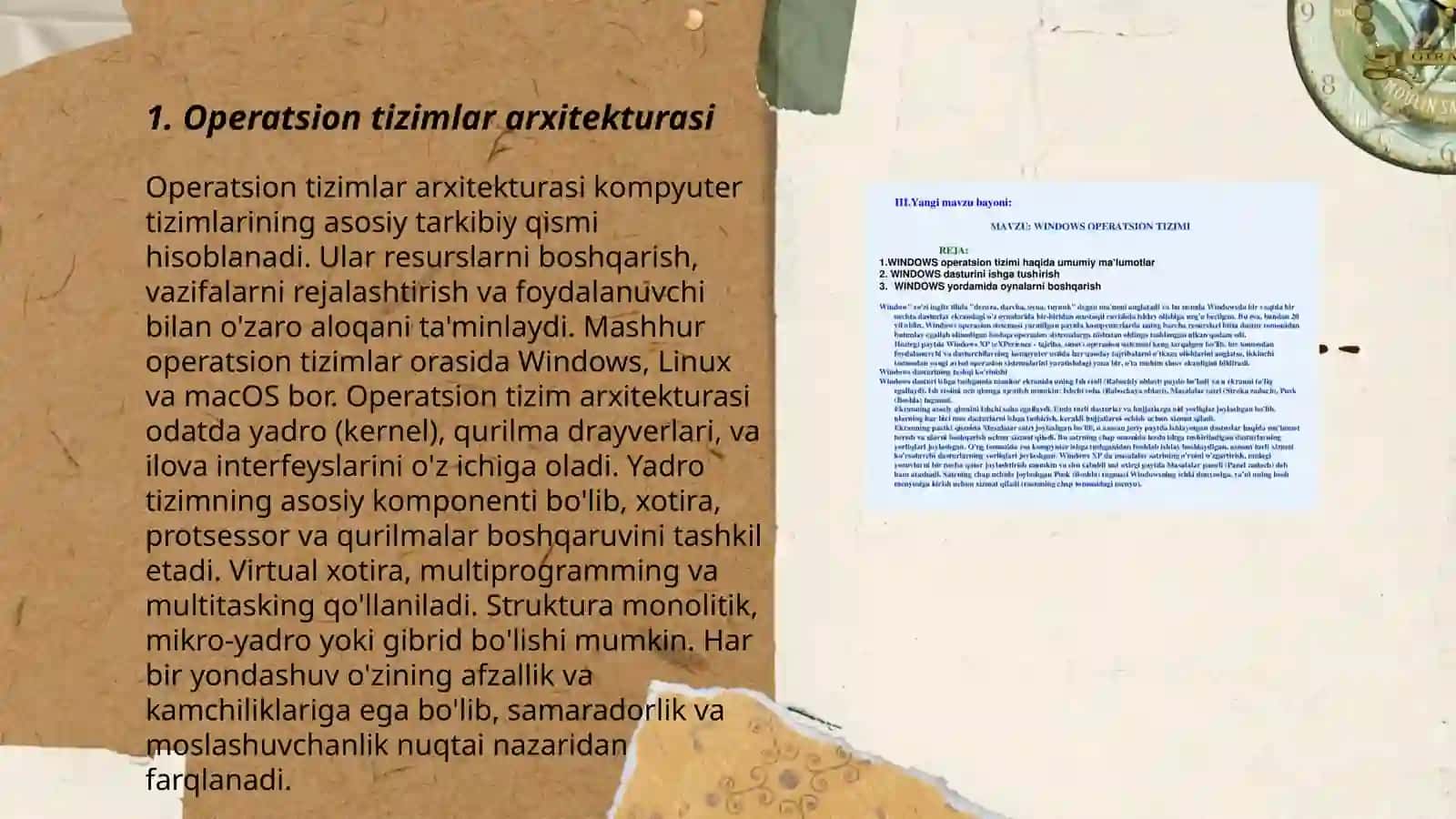 Zamonaviy operatsion tizimlar va qobiq dasturlar toʻgʻrisida umumiy maʼlumotlar 3
