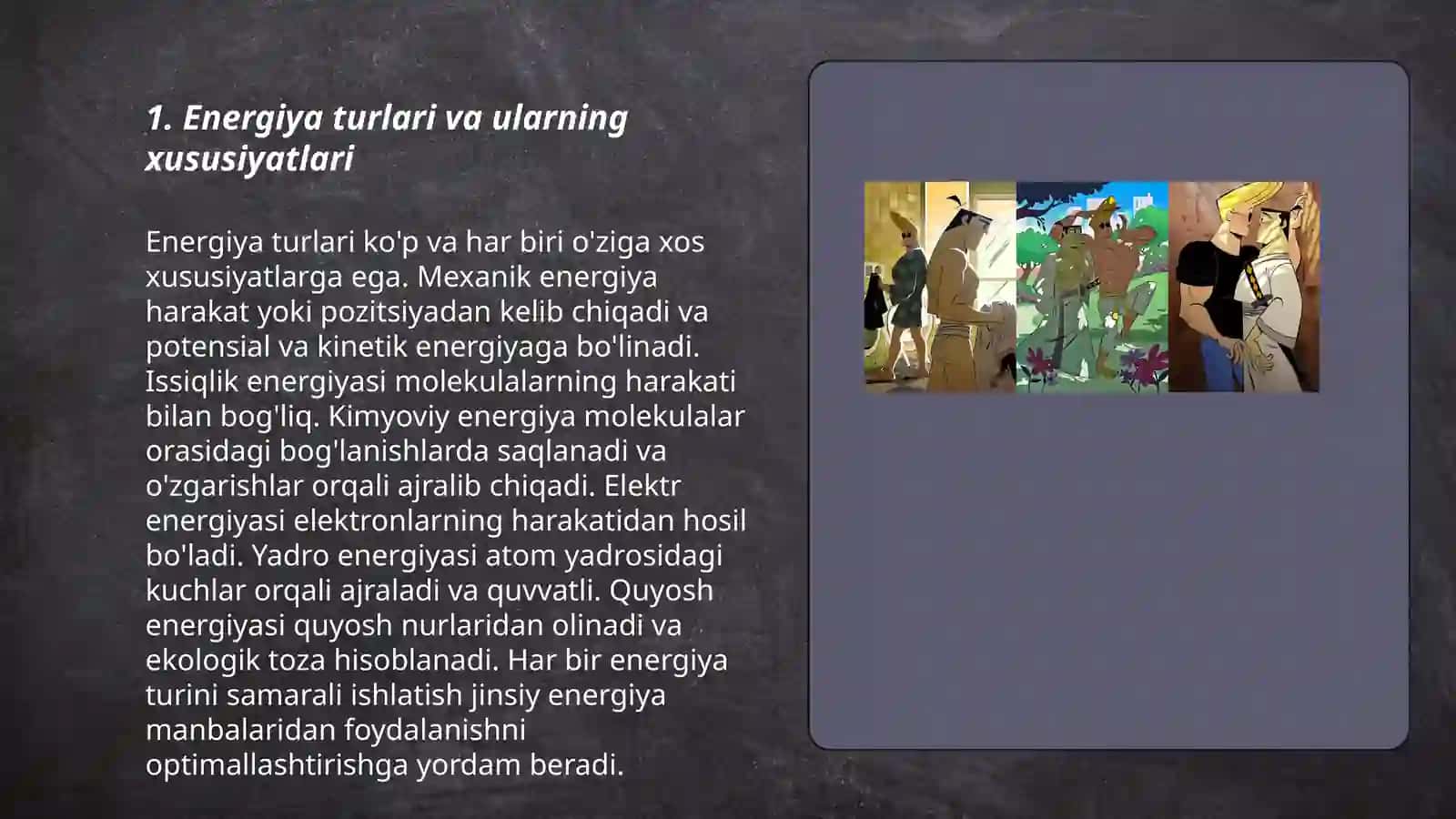 Energiya Turlari 3