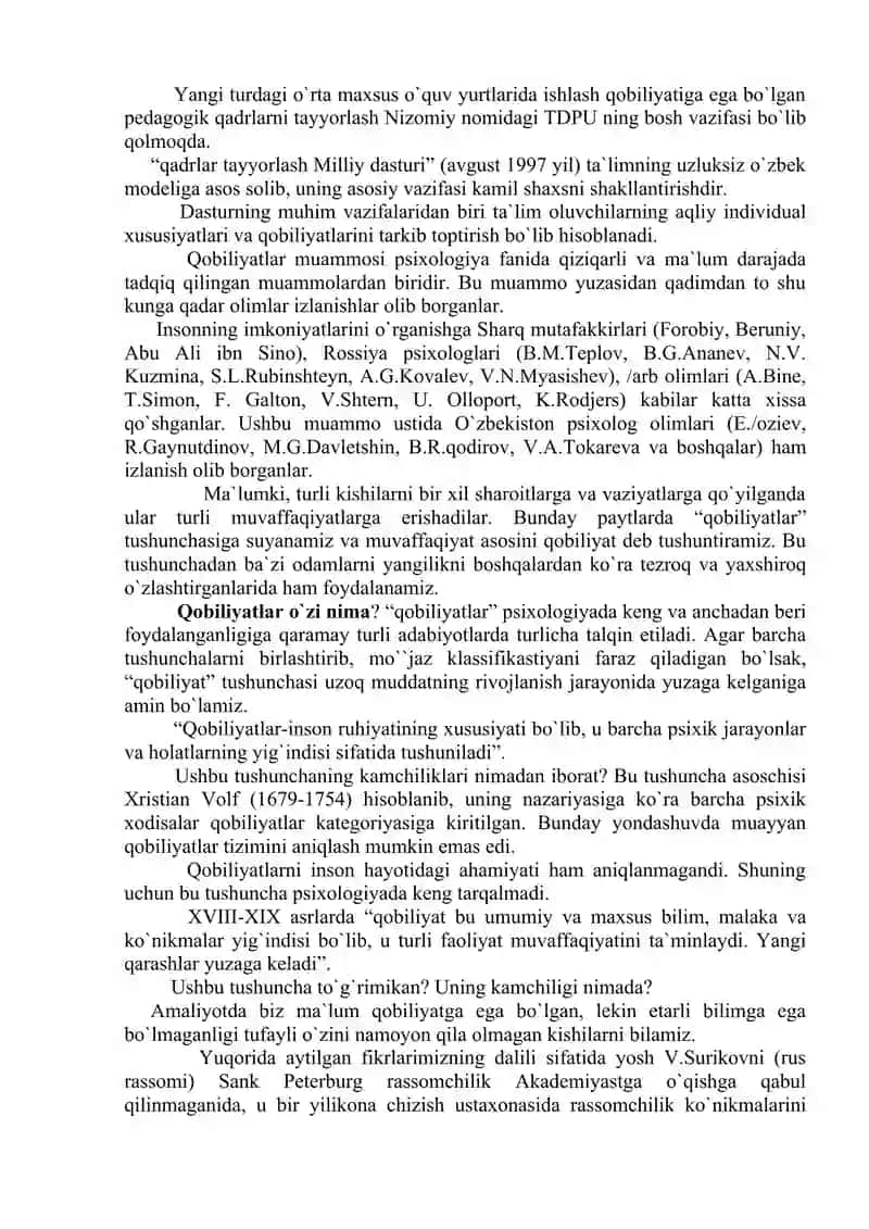 Pedagogik qobiliyatlarni rivojlantiruvchi psixotrening 3
