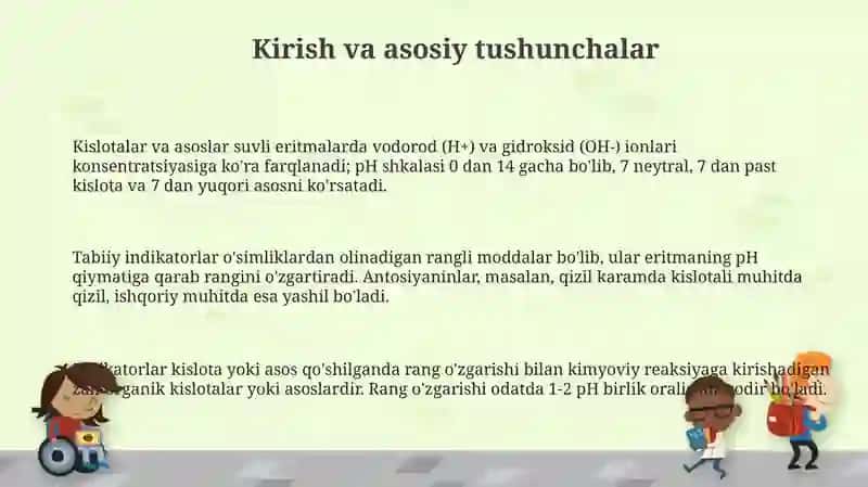 Tabiiy indikatorlar yordamida kislota va ishqorlarni aniqlash 3