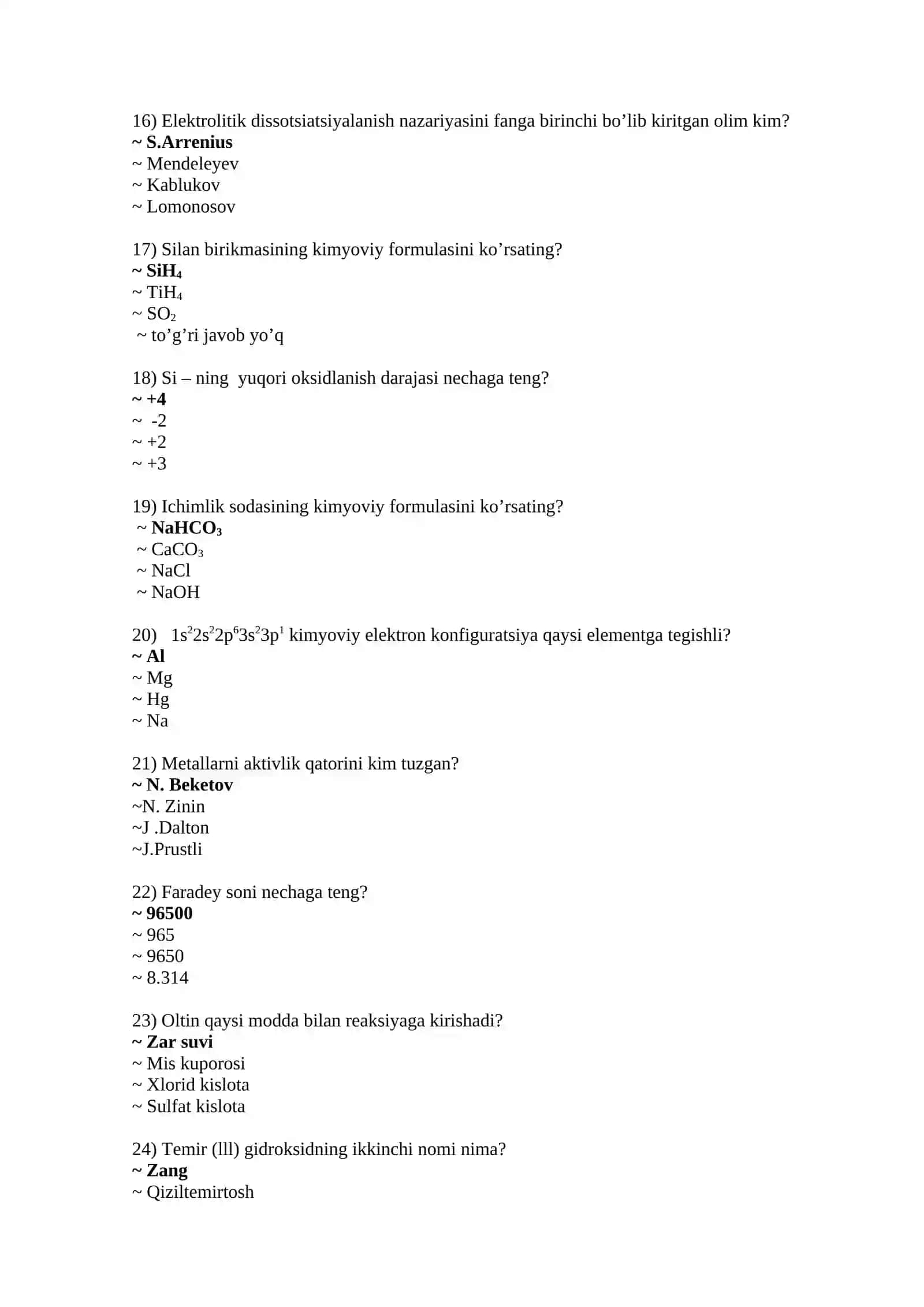 Qo‘lingizdagi kimyo javoblar 3