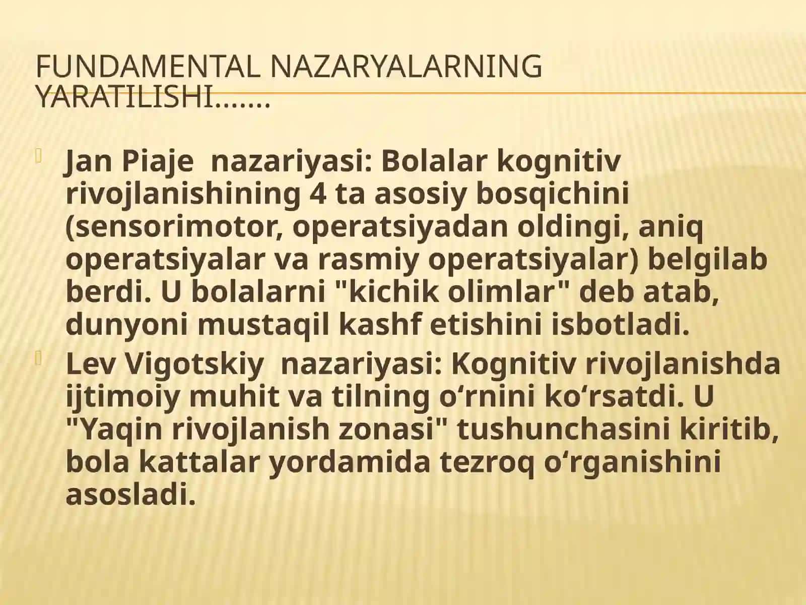 Kognitiv taraqqiyot 3