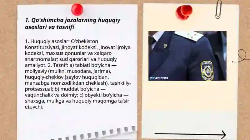 Jinoyat-ijroiya huquqida qo'shimcha jazolarni ijro etish tartibi va shartlari 3
