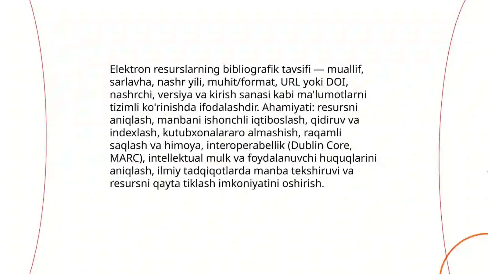 Elektron resurslarning bibliografik tavsifi 3