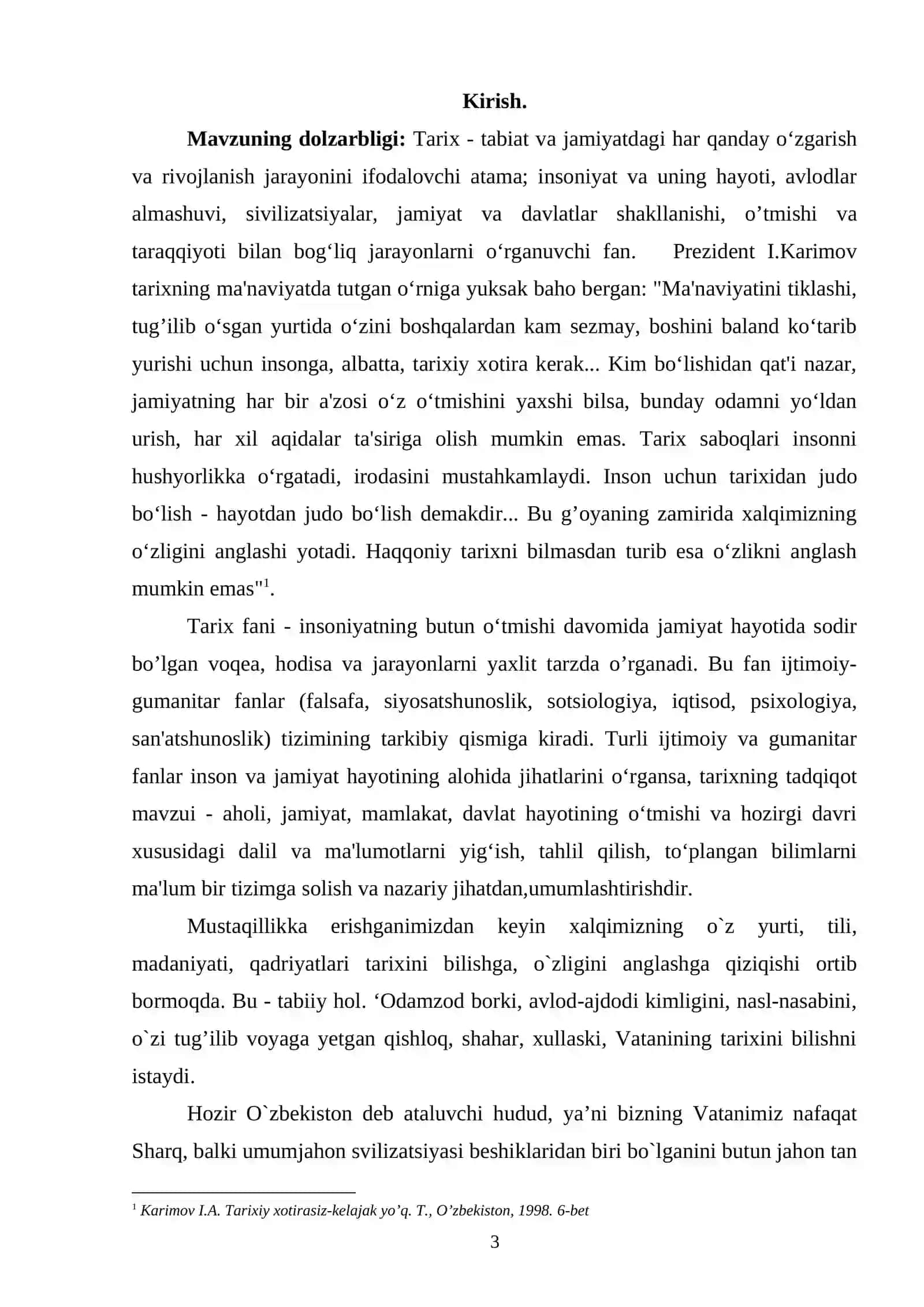 Mustaqillik davrida O’zbekiston tarixini o’rganishga yangicha yondashuv 3