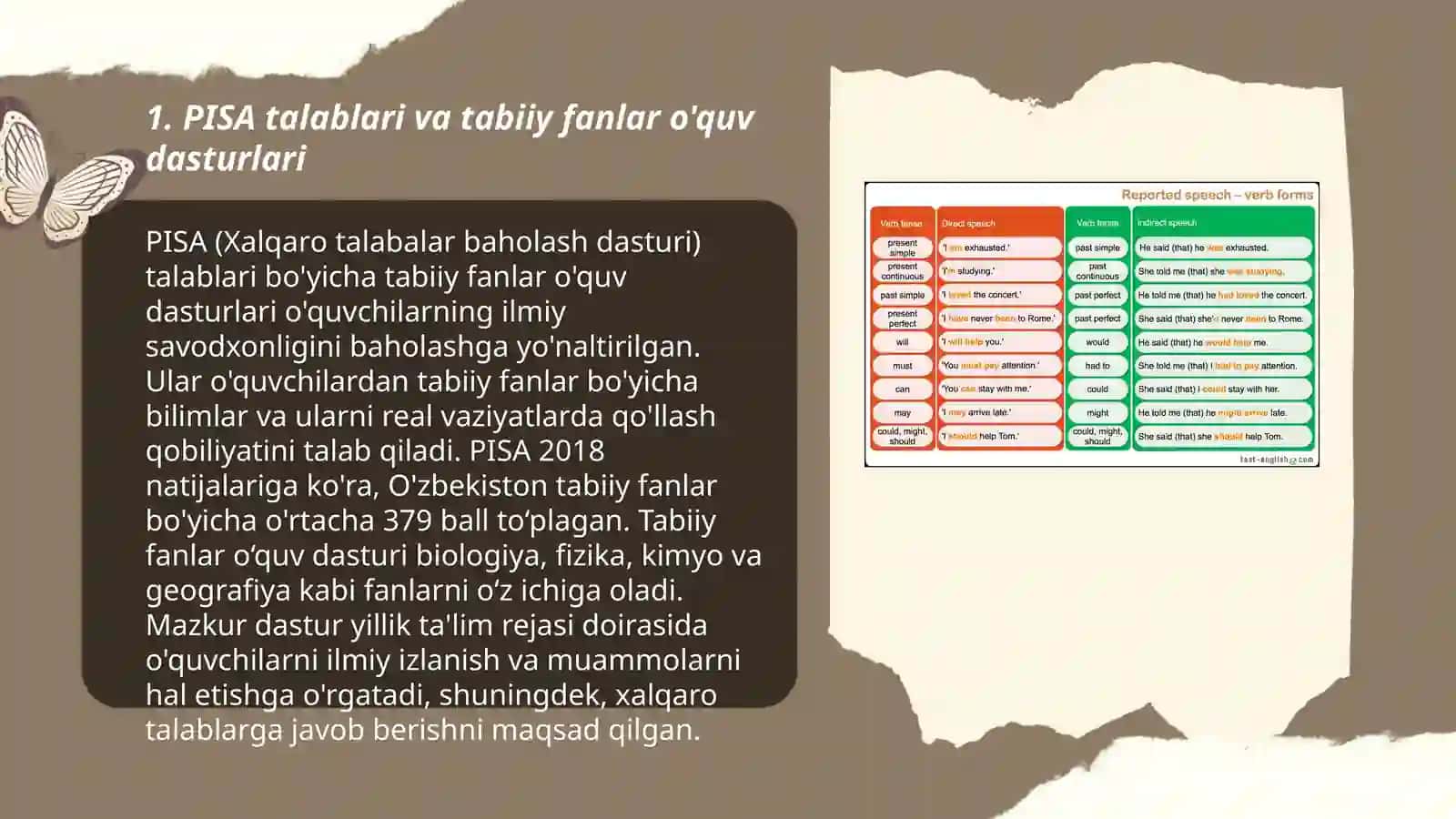 PISA talablari va tabiiy fanlar o'quv dasturlari 3