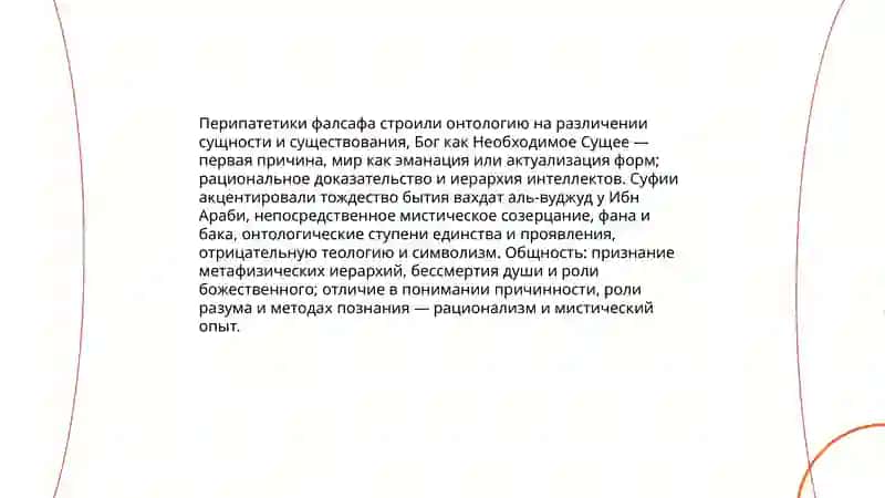 Противостояние перипатетиков и суфиев в исламской философии 3
