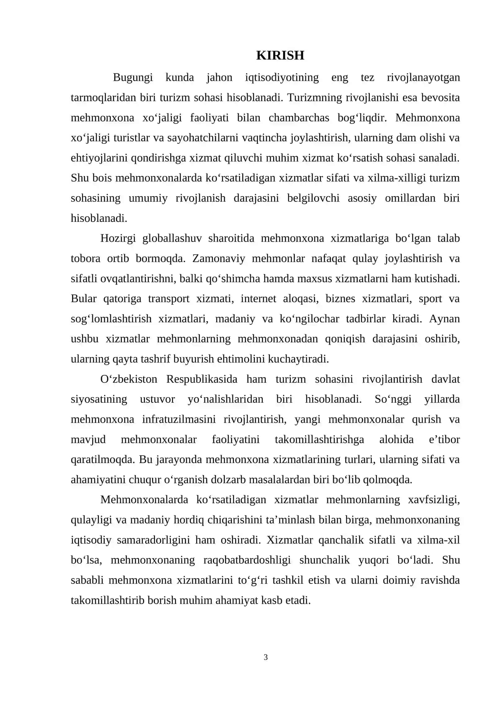 MEXMONXONALARDA KORSATILADIGON XIZMATLARNI TURLARI VA ULARNI AXAMIYATI. 3