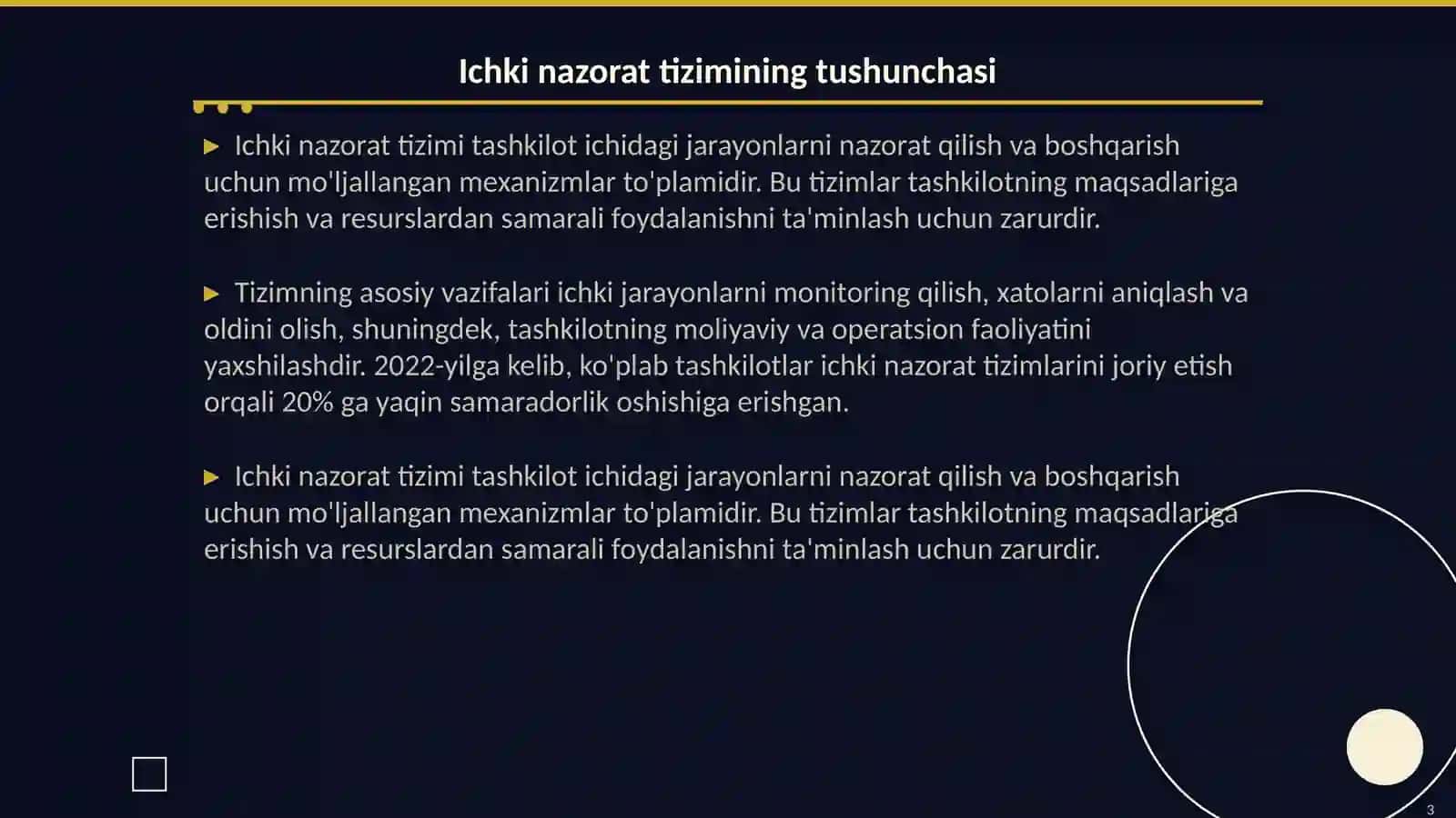 Ichki nazorat tizimining cheklovlari 3
