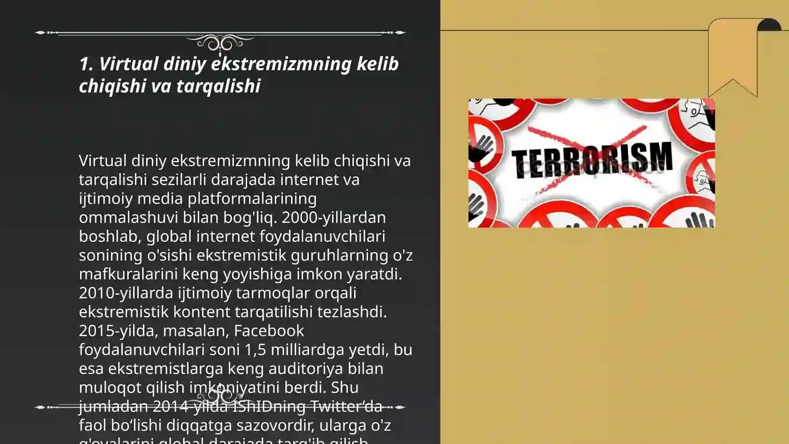 Virtual diniy ekstrimizm va terrorizmga qarshi kurashda xalqaro kuchlarni birlashtirishning ahamiyati 3