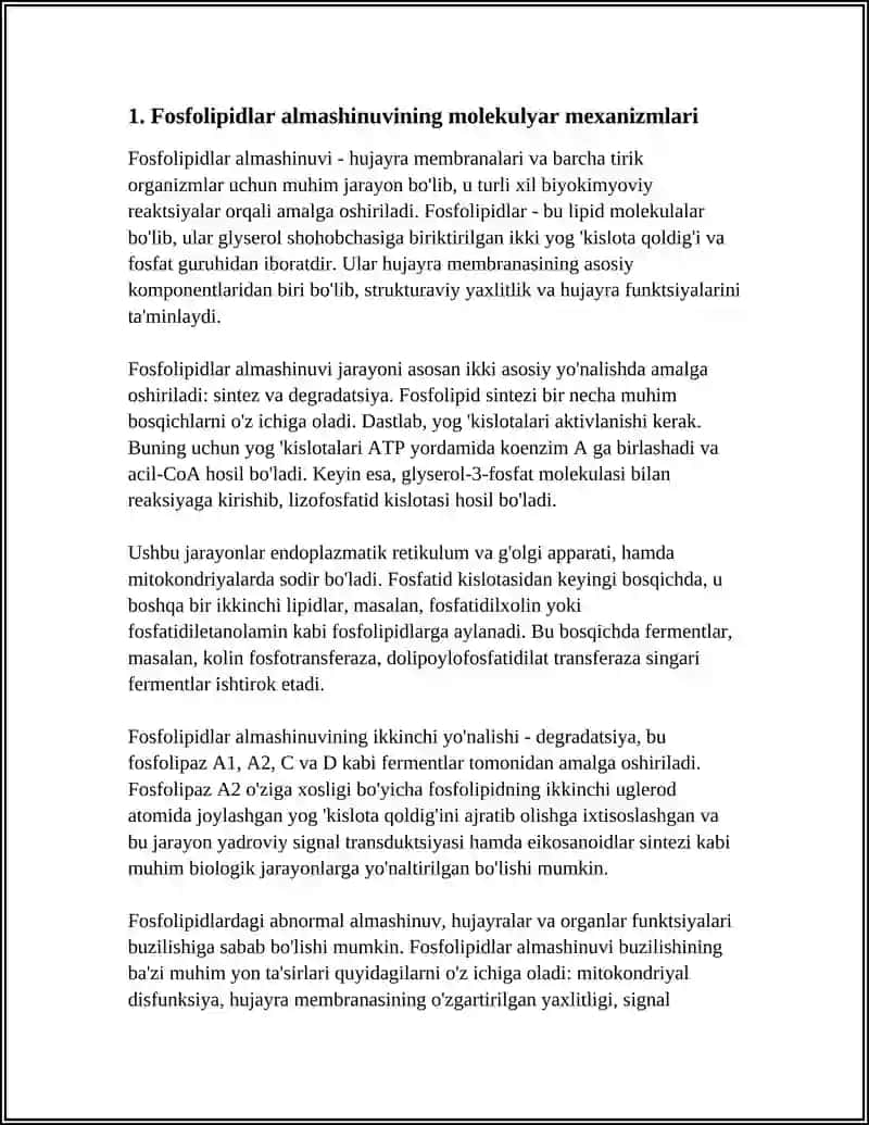 FOSFOLIPIDLAR ALMASHINUVI BUZILISHI 3