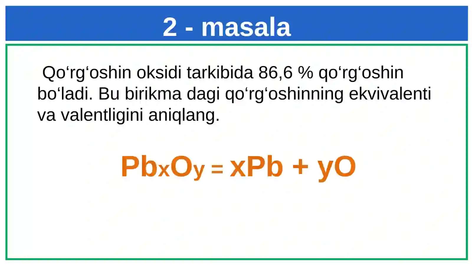 Ekvialentga oid masalalar. 3