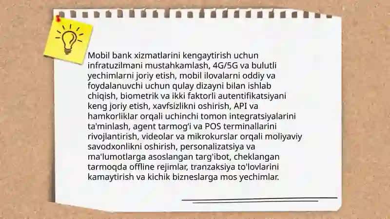 Raqamli bank xizmatlarini kengaytirish va samarali qo’llash yo’llari 3
