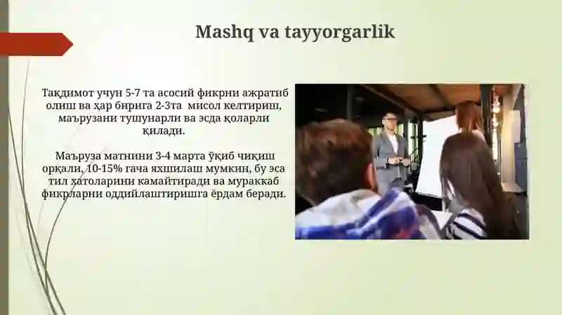 Akademik taqdimotlarni tayyorlash va o‘tkazishko‘nikmalari 3