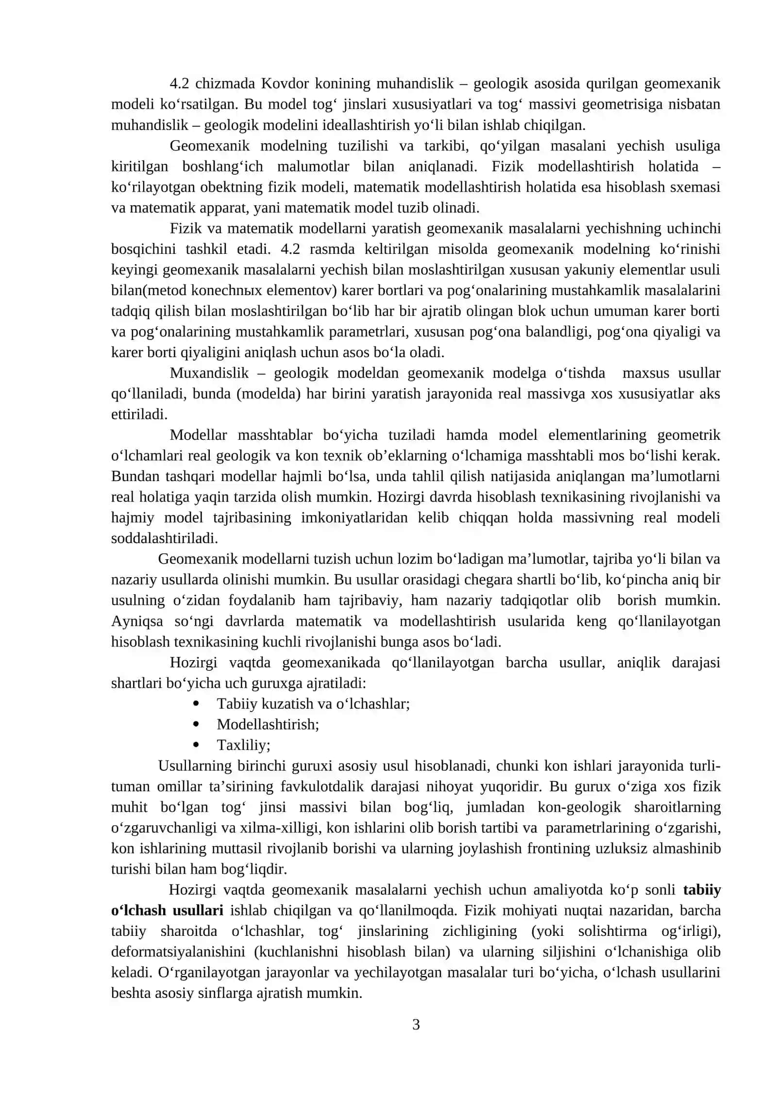 Geomexanik jarayonlarni tadqiq qilish usullari va umumiy uslubiy yondashish 3