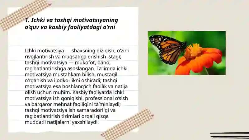O‘quv va kasbiy faoliyat motivatsiyalari 3