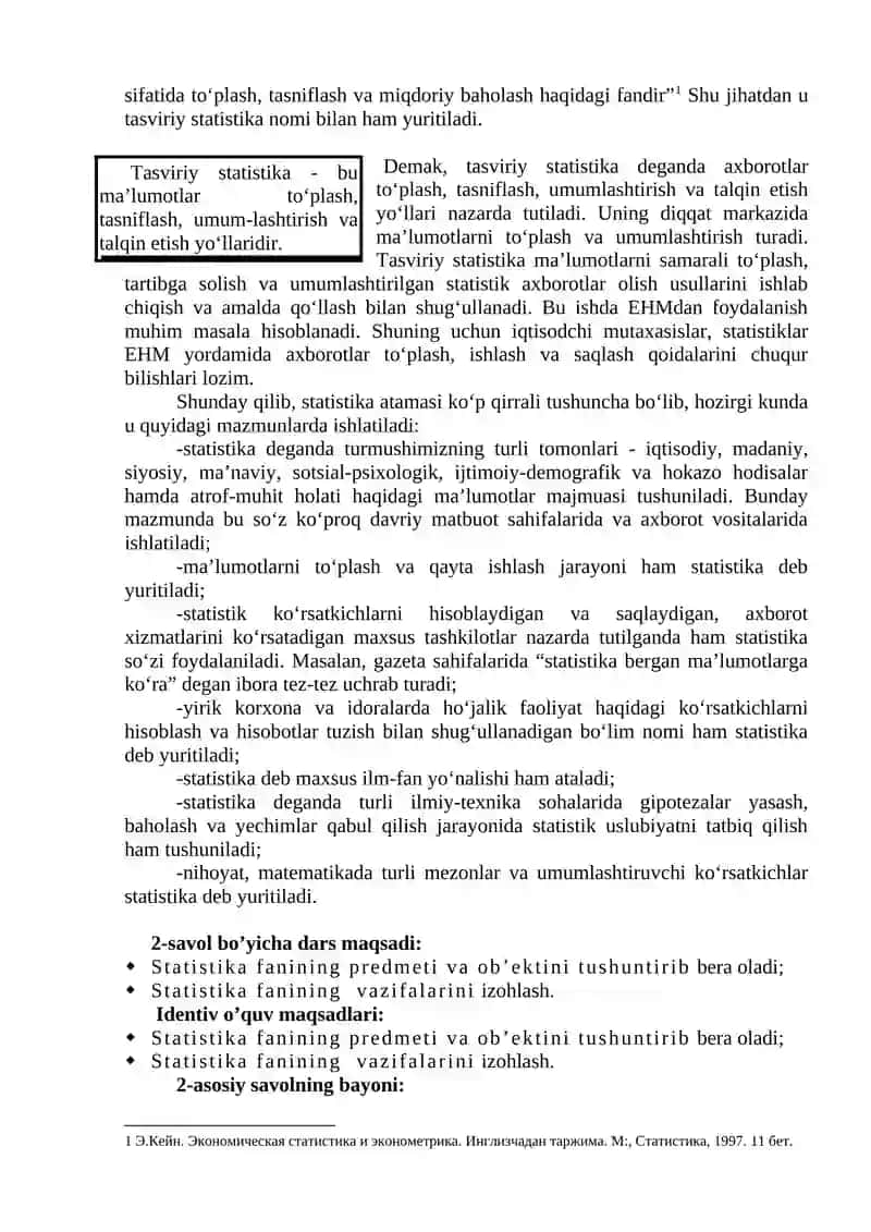 STATISTIKA FANINING PREDMETI VA USLUBI 3