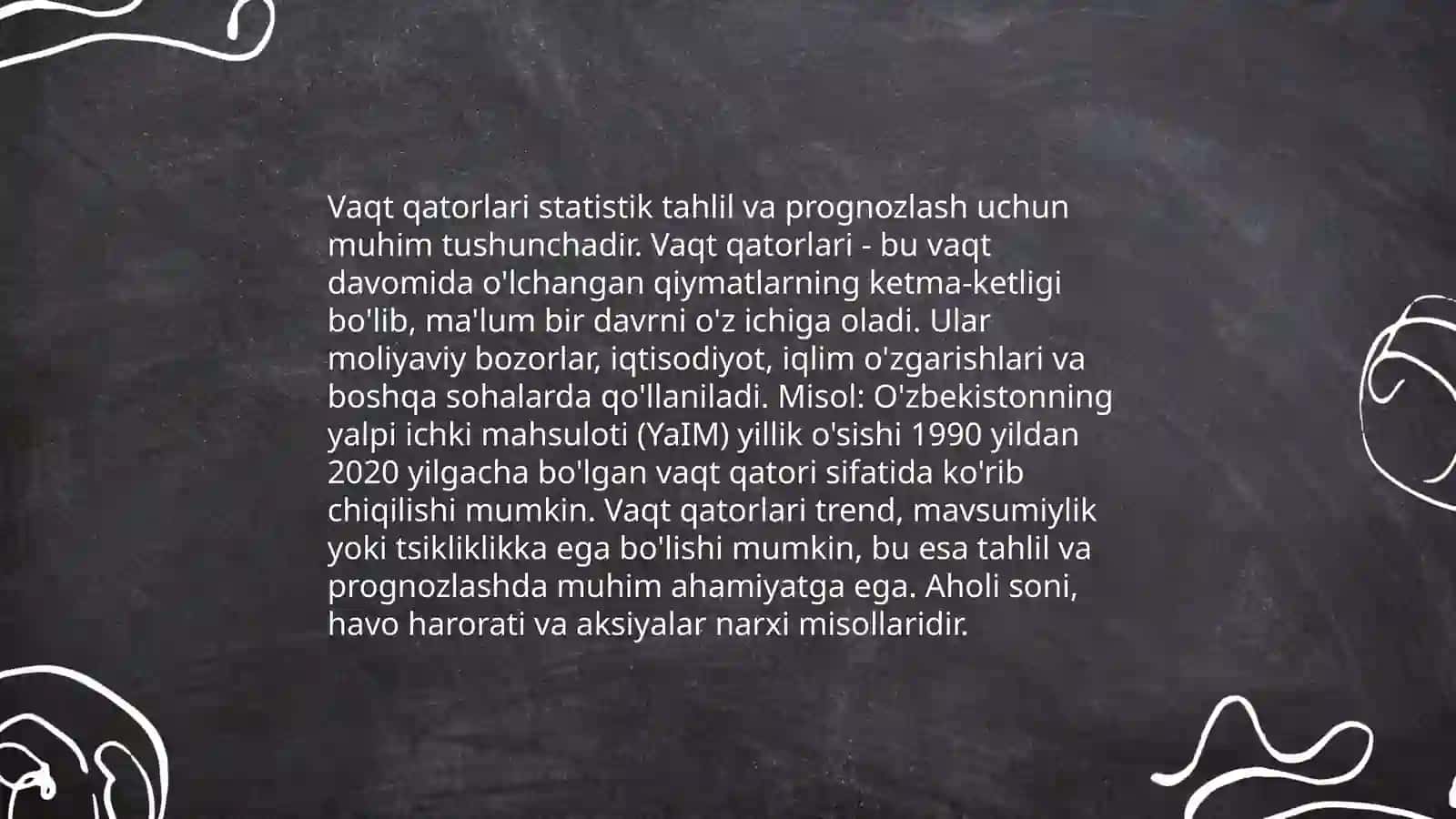 Rivojlanish qonuniyatini oʻrganishda vaqt qatorlarining oʻrni 3
