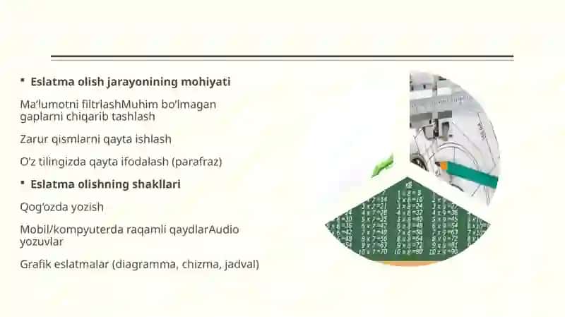 Eslatmalar bilan ishlash (note-taking) va foydali jihatlari 3