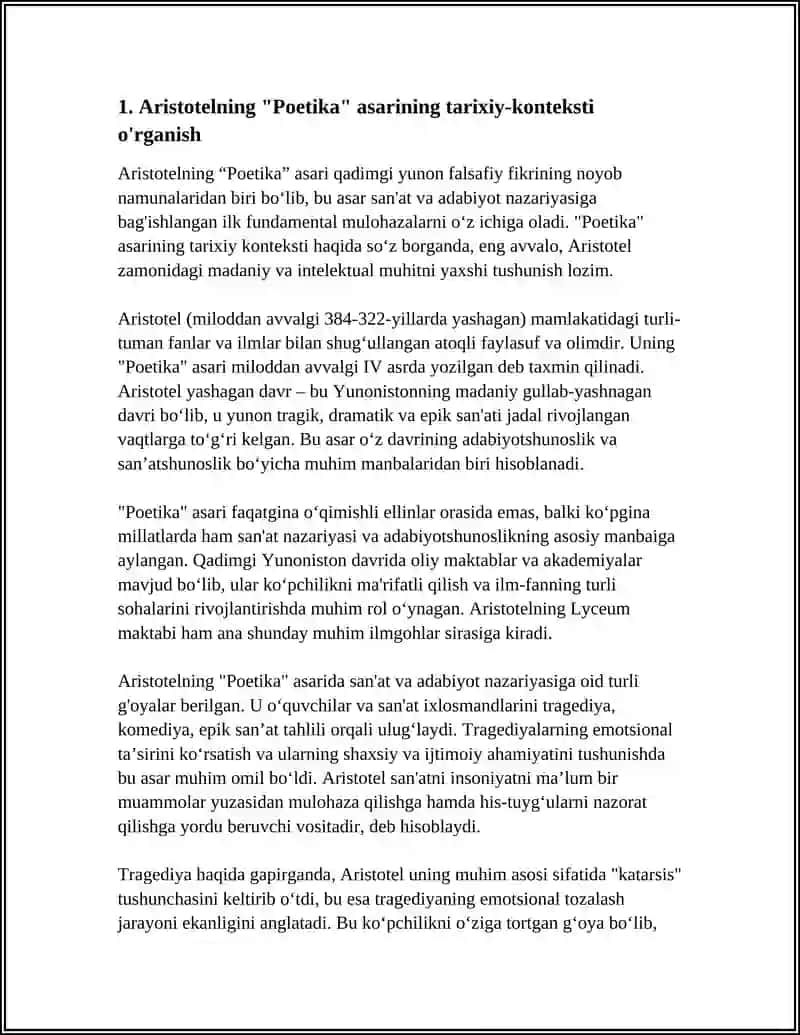 ARISTOTELNING "POETIKA" ASARINI ÒRGANISH 3
