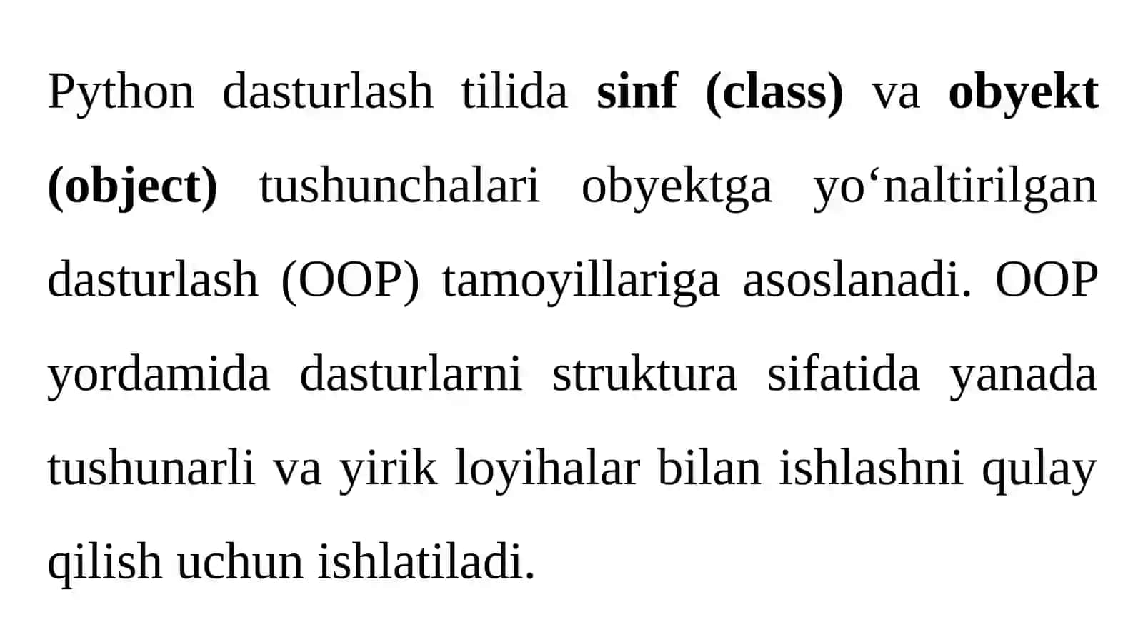 Pythonda sinflar bilan ishlash 3