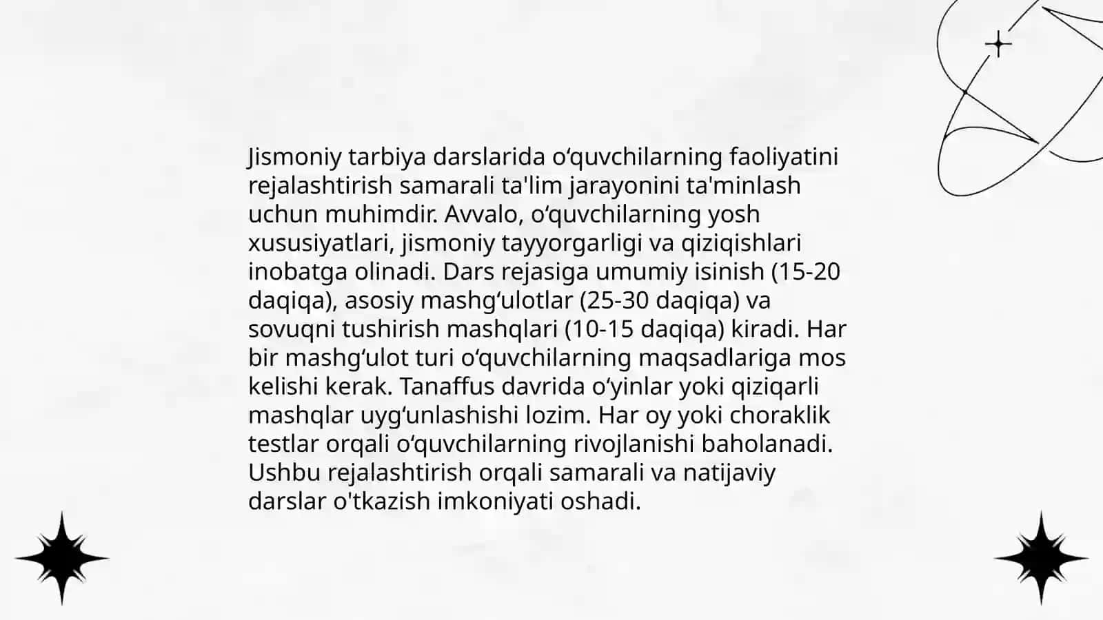 Jismoniy Tarbiya Darslarida O'quvchilar Faoliyatini Tashkil Etish 3