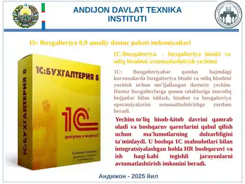 Buxgalteriya hisobi ma’lumotlarini axborot tizimiga kiritish 3
