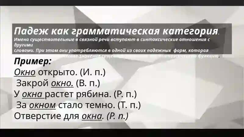 Падежная система русского языка 3