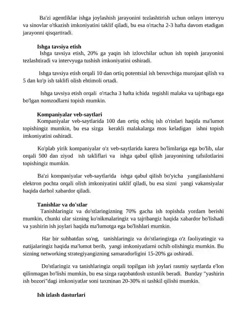 Ish o'rinlari bo'yicha ma'lumotlar bilan tanishish manbalari 3