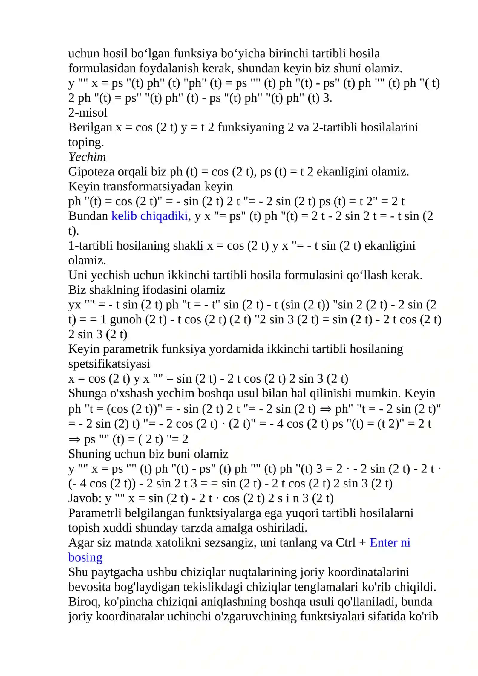 Matematika analizi 3