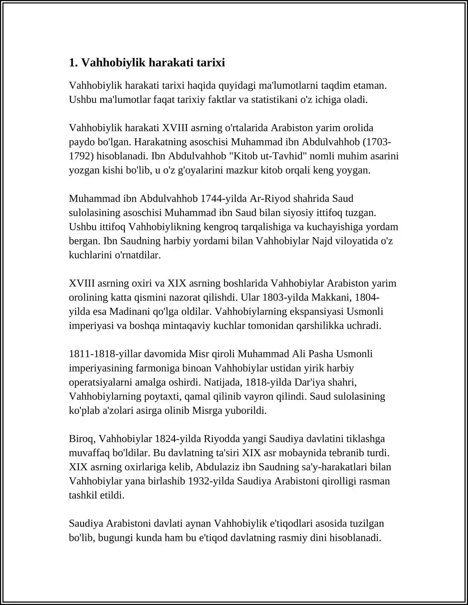 VAHHOBIYLIKNING YUZAGA KELISHI VA UNING ASOSIY G‘OYALARI 3